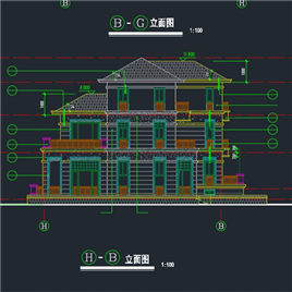 CAD图纸-一套完整的别墅建筑结构施工图