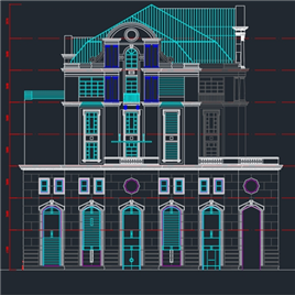 CAD图纸-别墅设计立面图
