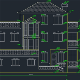 CAD图纸-独栋别墅设计