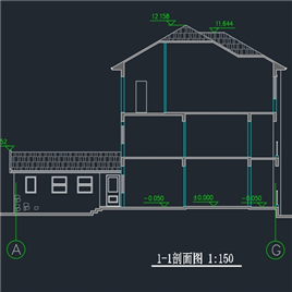 CAD图纸-并联别墅建施图纸