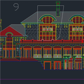 CAD图纸-别墅外立面图集
