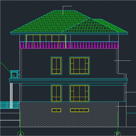 CAD图纸-多层别墅平立面图