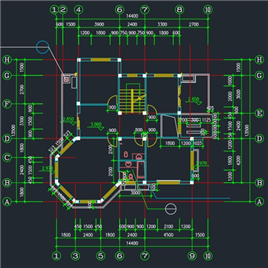 CAD图纸-独体别墅建筑施工图