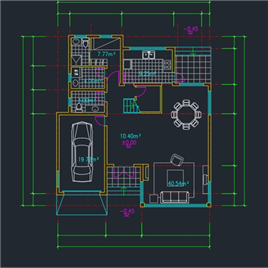 CAD图纸-独立南a别墅施工图