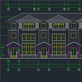 CAD图纸-独立联排别墅建筑施工图
