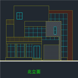 CAD图纸-独立别墅平立剖方案图