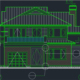 CAD图纸-独立别墅建筑施工图