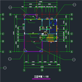 CAD图纸-广州芙蓉别墅平面图
