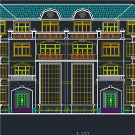 CAD图纸-高级别墅建筑方案图