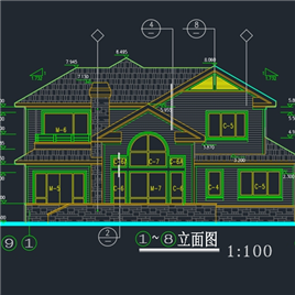 CAD图纸-二层别墅建筑图222