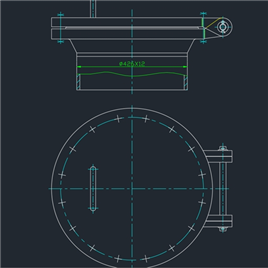 CAD图纸-回转盖带颈对焊法兰人孔