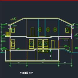 CAD图纸-联体别墅建筑施工图