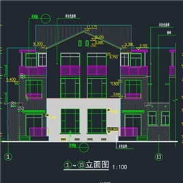 CAD图纸-居住小区C型别墅建施图