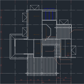 CAD图纸-某别墅平剖面施工图