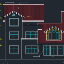 CAD图纸-某别墅结构建筑方案图