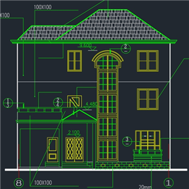 CAD图纸-某A型别墅施工图
