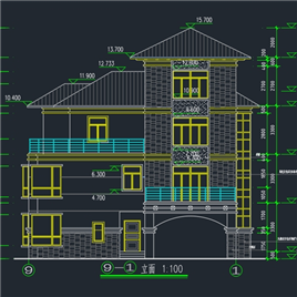 CAD图纸-两套仿古别墅建筑图
