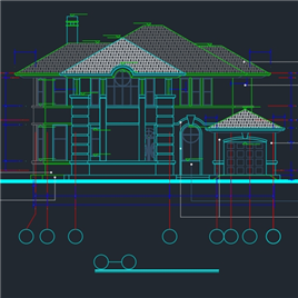 CAD图纸-精致的别墅设计图