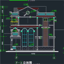 CAD图纸-精巧型别墅图纸
