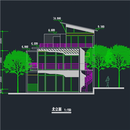 CAD图纸-几套斜屋顶别墅方案图