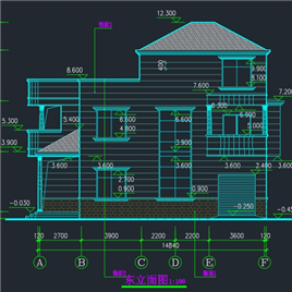 CAD图纸-某花园别墅建筑施工图