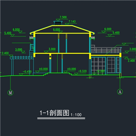 CAD图纸-某别墅施工图纸