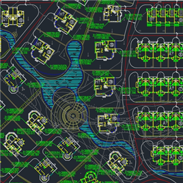 CAD图纸-某别墅区规划图