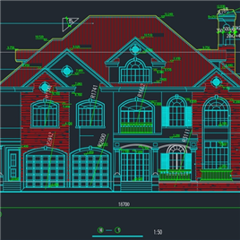 CAD图纸-三层高档别墅