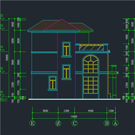 CAD图纸-三别墅建施图