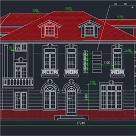 CAD图纸-棋盘山别墅建筑图