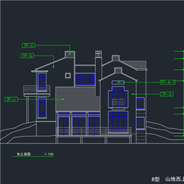 CAD图纸-南京山地别墅B型方案