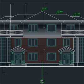 CAD图纸-双拼别墅建筑施工图