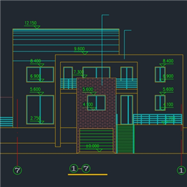 CAD图纸-室内带游泳池的别墅方案