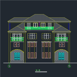 CAD图纸-小别墅方案图B