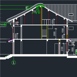 CAD图纸-苏区民居剖立面图