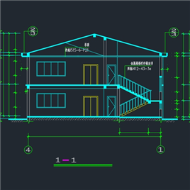 CAD图纸-小型别墅建筑施工图纸