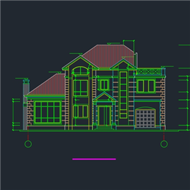CAD图纸-小型别墅建施一