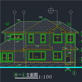 CAD图纸-小型别墅建施二
