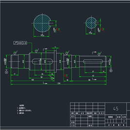 CAD图纸-轴和垫圈类