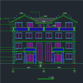 CAD图纸-一套别墅设计建筑图