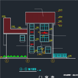 CAD图纸-月池别墅山庄建筑图