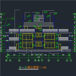 CAD图纸-资兴联体建筑