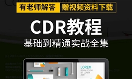 CDR视频教程CoreIDrawX3 X4 X8 X9广告画册LOGO美工平面设计课程 （TM）