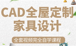 CAD全屋定制家具设计实战定制家具衣柜橱柜酒柜及测量拆单报价（TM）