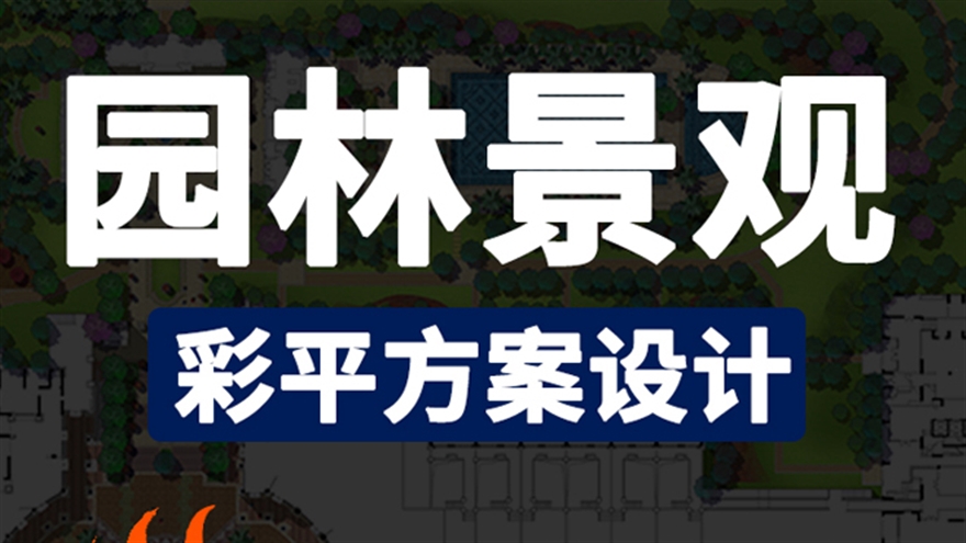 PS教程园林景观彩平方案教程CAD景观设计草图大师方案视频教程（TM）