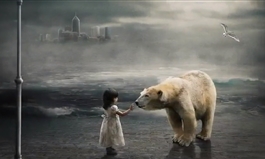 儿童与白熊-Photoshop操作教程合成