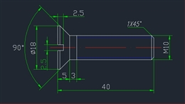 CAD沉头螺钉机械图纸绘制教程