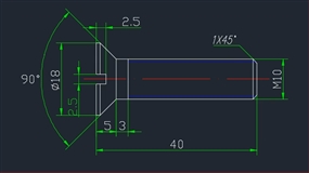 CAD沉头螺钉机械图纸绘制教程