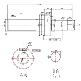 花键齿轮轴CAD图纸