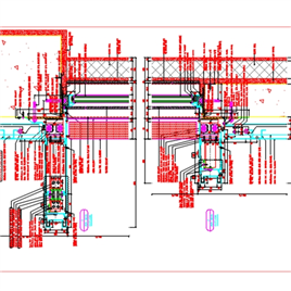 玻璃幕墙CAD节点大样图